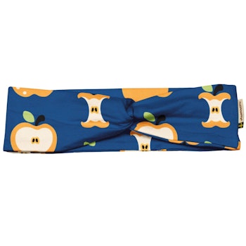 Elastisches Haarband Äpfel navy