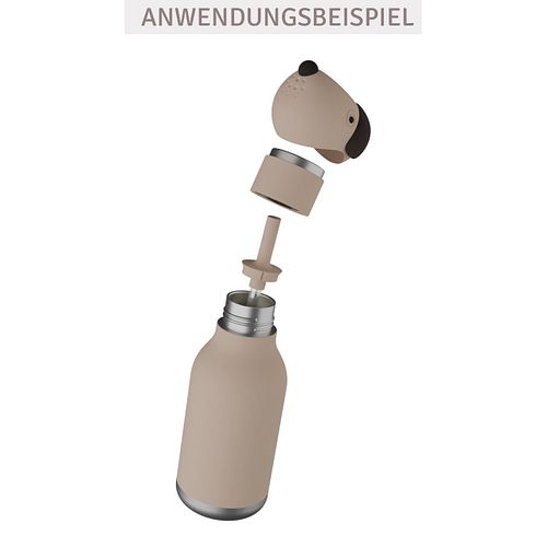 Spookies Edelstahltrinkflasche mit Trinkhalm Geist 600 ml