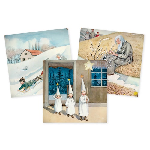 12 StoryLux Silhouetten das ganze Jahr über von Elsa Beskow