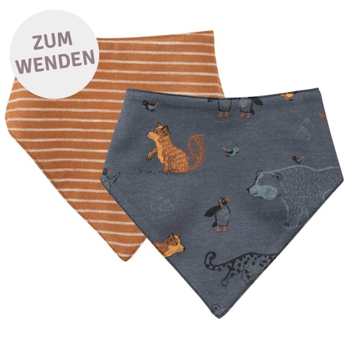 Wende Dreiecktuch arktische Tiere rauchblau