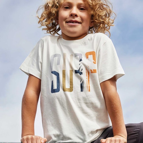 Shirt kurzarm "Surf" Aufschrift