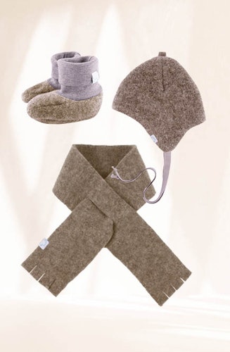 Warme Wollfleece Bindemütze