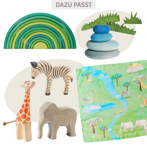 Spieltuch Seide Safari 53 x 53 cm