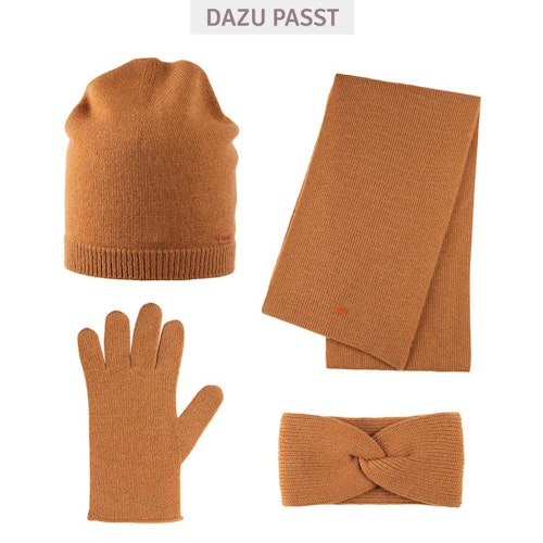 Damen Schal Wolle Kaschmir Mix braun