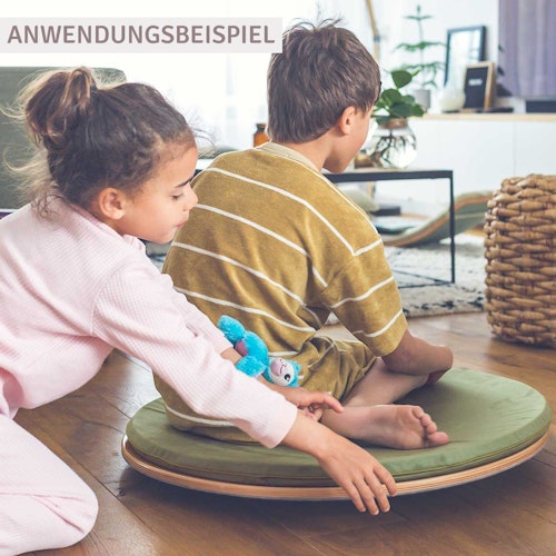 Wobbel Auflage 360 aus recyceltem Polyester Uni oliv-grün