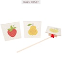 Vorschaubild 3 stehende Zielscheiben aus Holz Obst
