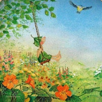 Silhouette Giesbert hört das Gras wachsen - Schaukel