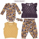 Vorschaubild Edler Langarmbody Puffärmel floral