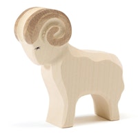Schafbock Bauernhoftier Holzfigur 9,5 cm hoch