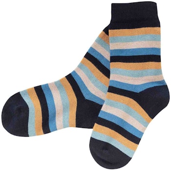 Kuschelige dicke Socken bunt geringelt