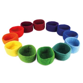 12 kleine Filztöpchen 10 cm