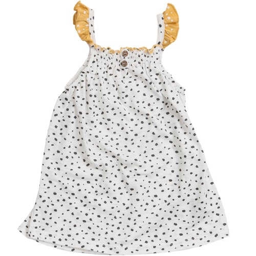 Slub Kleid Rüschen