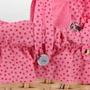 Vorschaubild Korb Puppenwagen aus Holz rosa