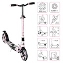 Vorschaubild Alu Scooter ab 6 Jahre 35-100kg mit 205mm-Rädern in Pastellrosa