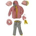 Vorschaubild Schurwolle Baby rosa Strickhandschuhe