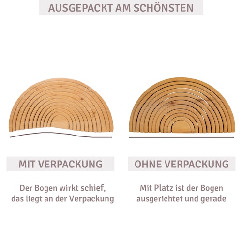 Großes Bogenspiel natur 36,5 cm, 12-teilig