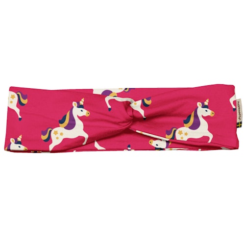 Elastisches Haarband Einhörner pink