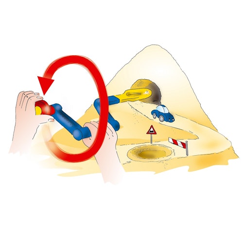 Sandbohrer und Schaufel in einem - gelb
