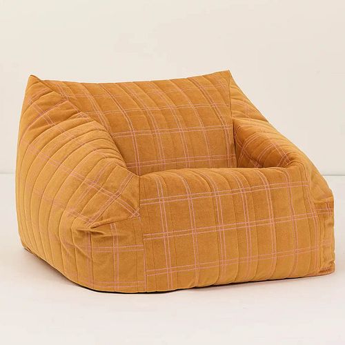 Sessel Sitzsack für Kinder gelb-rosa - 72 x 75 x 42 cm