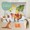 Vorschaubild Tiger klein lauernd Holzfigur 4 cm