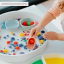 Vorschaubild Sensorikspielzeug Set mit 3 Schalen blau grün