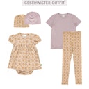 Vorschaubild Body kurzarm mit Kleidchen und Blümchen-Muster
