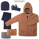 Vorschaubild Erwachsenen Beanie Wolle marine Ohren-Wollfleece Band