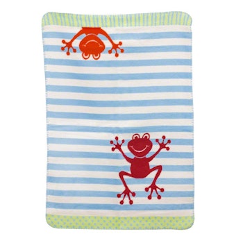 Weiche Babydecke Frosch 2 verschiedene Seiten