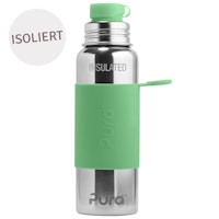 Isolierte Edelstahl Sportflasche 650 ml blau