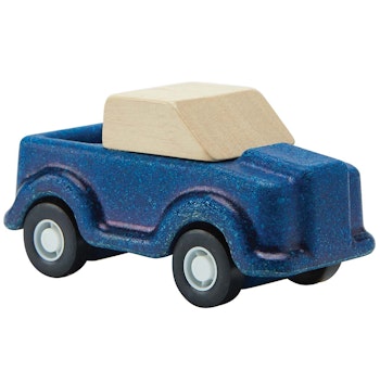 Spielzeug Auto aus Holz ab 3 Jahren blau - 7 cm lang