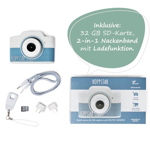 Digitalkamera Expert ab 3 Jahren mit Selfiekamera blau