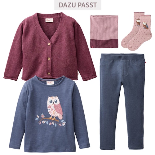Lockereres Langarmshirt Herbstblüten