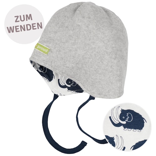 Mütze zum Wenden und Binden Fleece