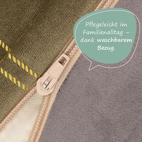 Sessel Sitzsack für Kinder grün-gelb - 72 x 75 x 42 cm