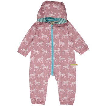 Ungefütterter Outdooroverall Abperleffekt Zebra rosa