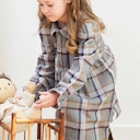 Vorschaubild Festes kariertes Twill Kleid
