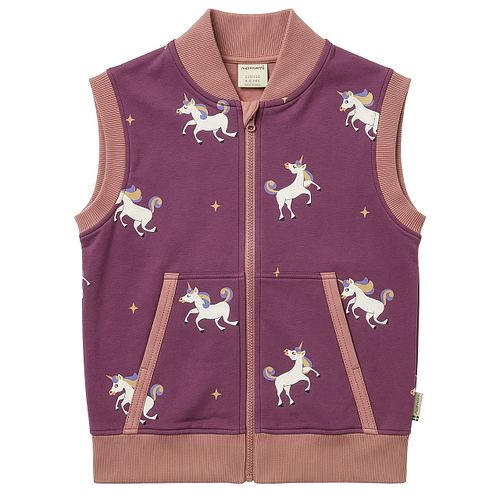 Weste gefüttert Einhorn bordeaux