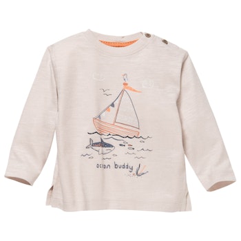 Weiches Langarmshirt Pinguine schiefergrau