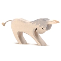 Esel bockend Holzfigur 6,5 cm