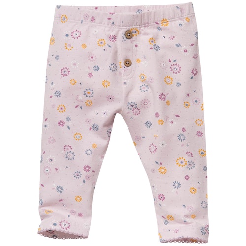 Edle Rippe Leggings Blümchen