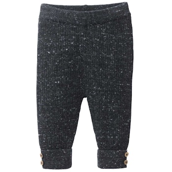 Warme Strickhose anthrazit meliert