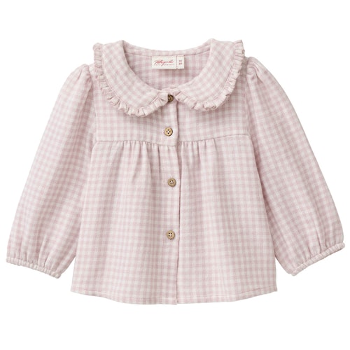 Edle Flanell Kragen-Bluse
