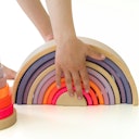 Vorschaubild Neonpink Regenbogen Grimms 10 teilig - 27,4 cm