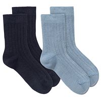 Babysocken Doppelpack gerippt blau
