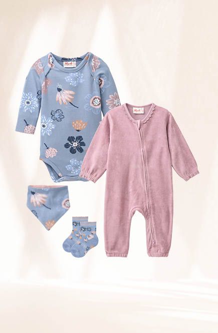 Sanetta Baby-Strampler Rosa Blumen – Kuscheliger Nicki-Overall Mit Reißverschluss
