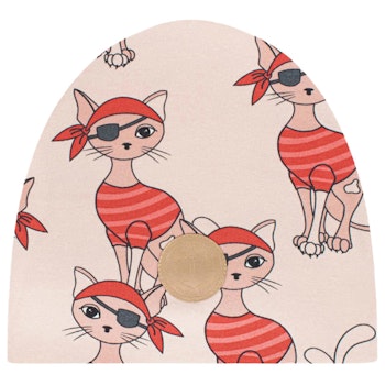 Beanie Piraten Katze beige