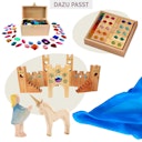 Vorschaubild Spieltuch Seide dunkelblau klein 53 x 53 cm