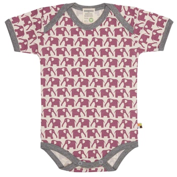 Body kurzarm Elefanten rosa
