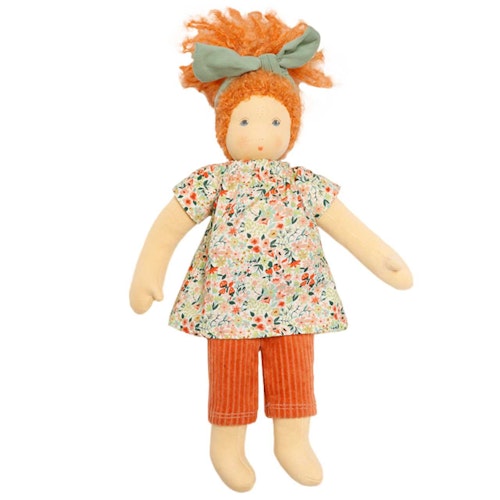Bio Stoffpuppe Mädchen "Flore" zum An- & Ausziehen 38 cm