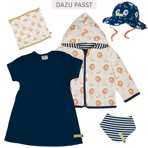 Dehnbares Kleid kurzarm Rippe